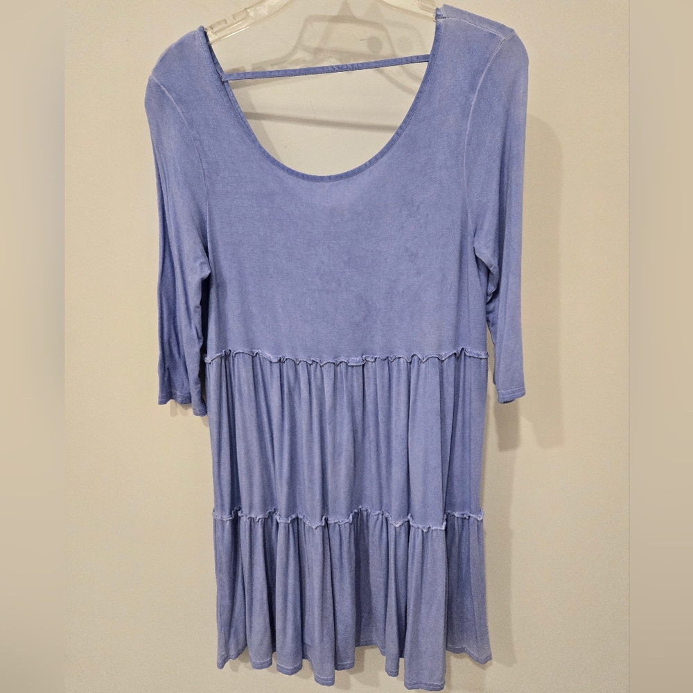 Andree By Unit Periwinkle Blue Tiered Dress Size Small